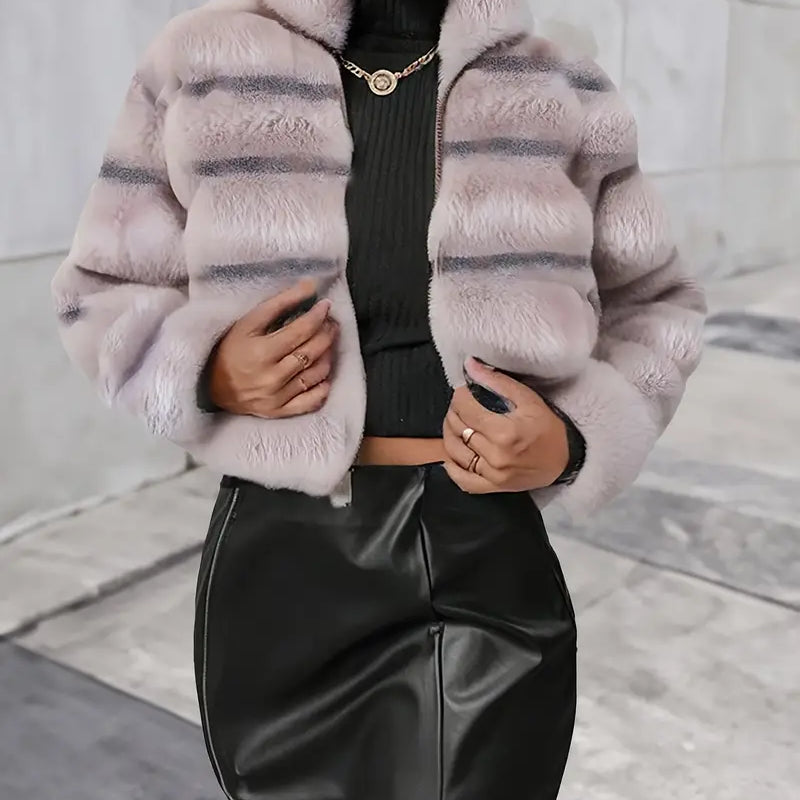 Alejandra™ | Luxe Faux Fur Zip-Up Jacket